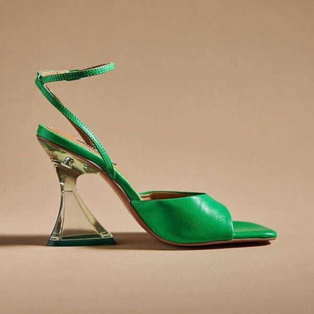 NWT ANTHROPOLOGIE BIBI LOU GLOSS ANKLE STRAP HEELS